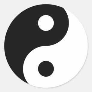 Etiqueta do símbolo de Yin Yang