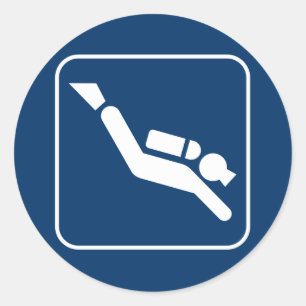 Etiqueta do símbolo do mergulho autónomo