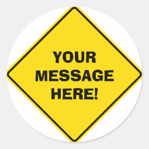 Etiqueta do sinal de estrada