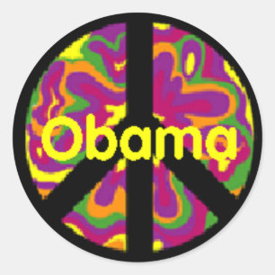 Etiqueta do sinal de paz de Obama