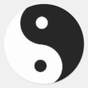 Etiqueta do sinal de paz de Ying Yang