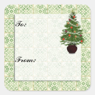Etiqueta do Tag do presente da árvore de Natal