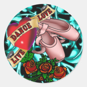 Etiqueta do tatuagem do dançarino