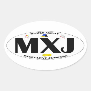 Etiqueta do título da agilidade do cão de MXJ