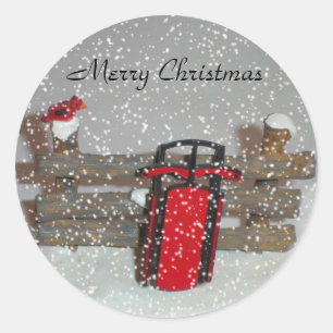 Etiqueta do trenó do Feliz Natal