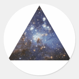 etiqueta do triângulo do espaço do hipster