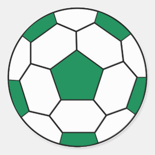 Etiqueta do verde da bola de futebol