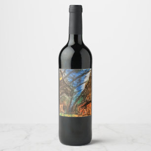 Etiqueta do vinho da raiva do furacão