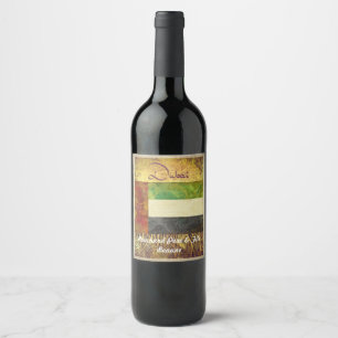Etiqueta do vinho de Dubai