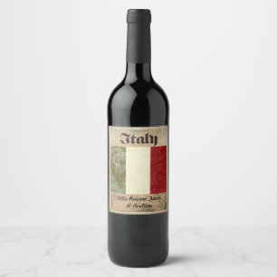 Etiqueta do vinho de Italia