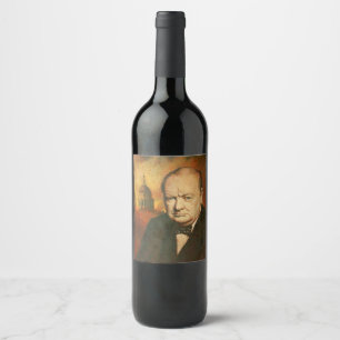 Etiqueta do vinho de Winston Churchill do vintage