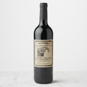 Etiqueta do vinho do Apothecary da respiração do