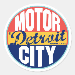Etiqueta do vintage de Detroit