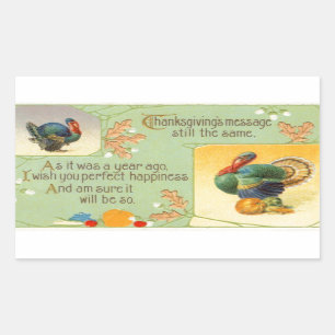 Etiqueta do vintage dos perus da mensagem da acç