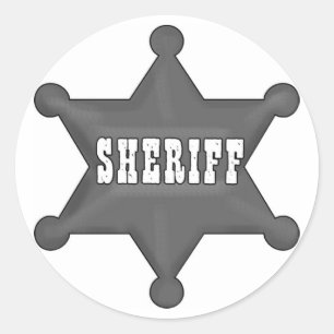 Etiqueta do xerife para miúdos