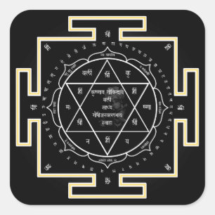 Etiqueta do yantra de Krishna