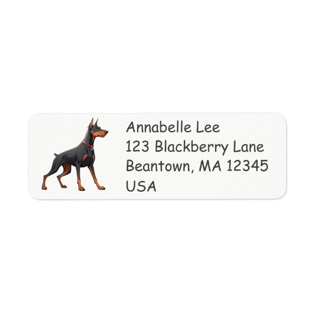 Etiqueta Doberman Pinscher (Frente)
