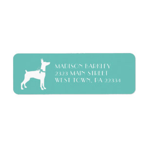 Etiqueta Dobermann Pinscher Dog Puppy