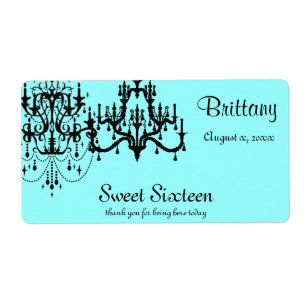 Etiqueta Doce 16, Elegante, Garrafa De Água Personalizada