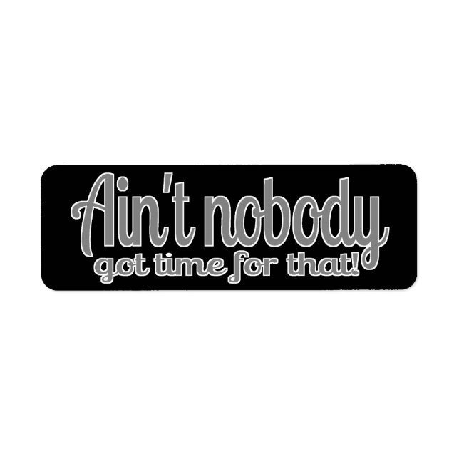 Etiqueta Doce Brown não tem tempo para isso (Frente)