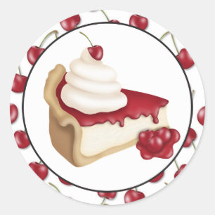 Etiqueta doce do deleite da torta da cereja