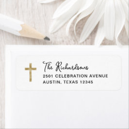 Etiqueta Doce e Whimsical | Dourado batismo