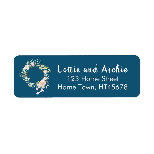 Etiqueta Doce Rosa de Verão com Endereço de Devolução (Frente)