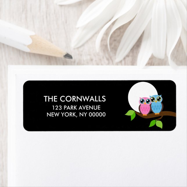 Etiqueta Doces Corujas Românticas (Insitu)