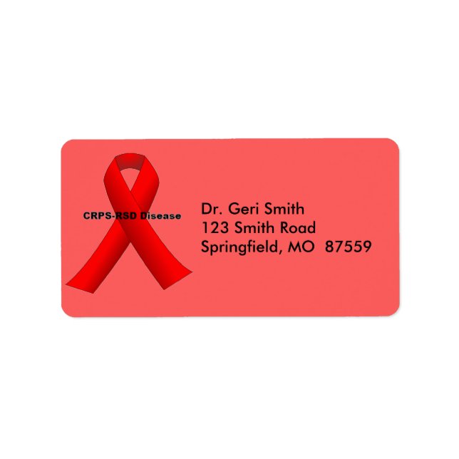 Etiqueta Doença CRPS-RSD (Frente)