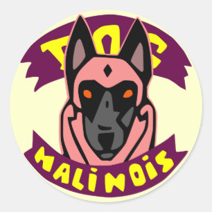 etiqueta dog malinois