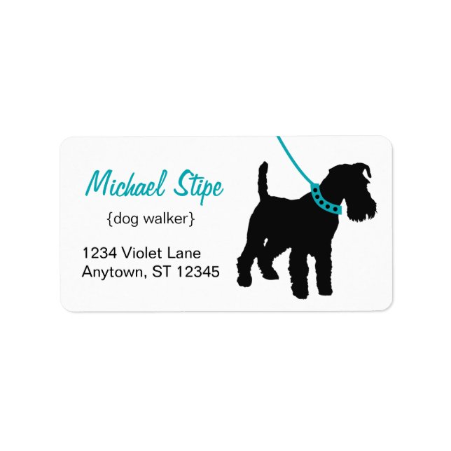 Etiqueta Dog Walker Address Labels teak (Frente)