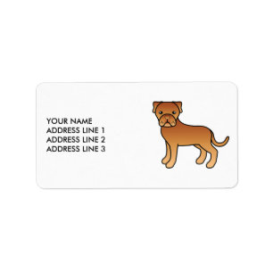 Etiqueta Dogue De Bordeaux Cão e Texto Animado