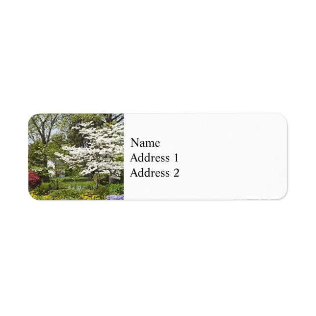 Etiqueta Dogwood in Bloom (Frente)