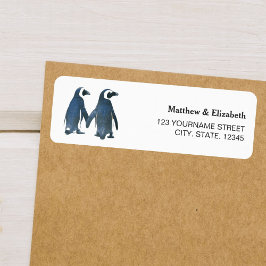 Etiqueta Dois Pinguins Cortes | Casamento romântico