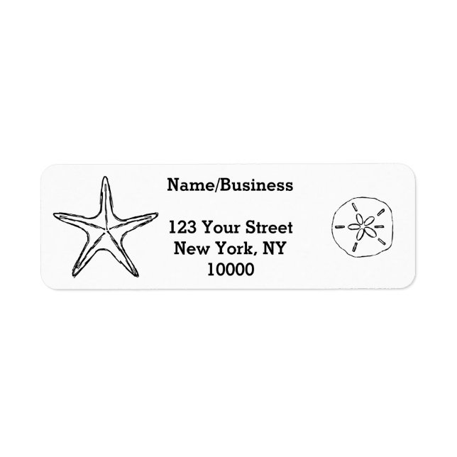 Etiqueta Dólar de Areia de Starfish (Frente)