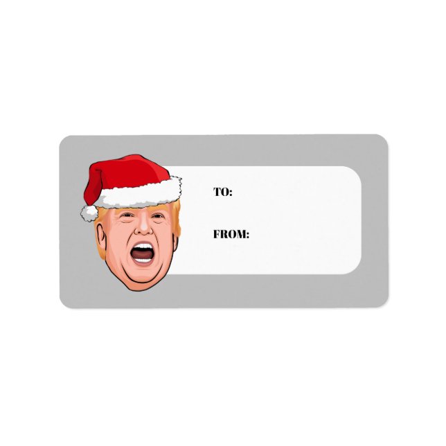 Etiqueta DONALD TRUMP Christmas (Frente)