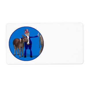 Etiqueta Donkey Lover Tio Sam