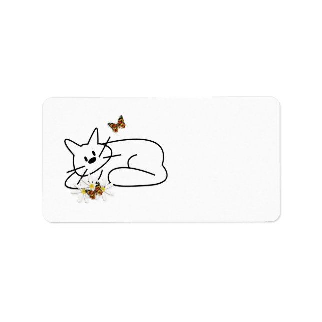 Etiqueta Doodle Cat (Frente)