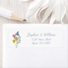 Etiqueta Doodle Floral Caprichoso