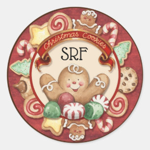 Etiqueta dos biscoitos do Natal