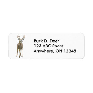 Etiqueta dos cervos do fanfarrão do Whitetail