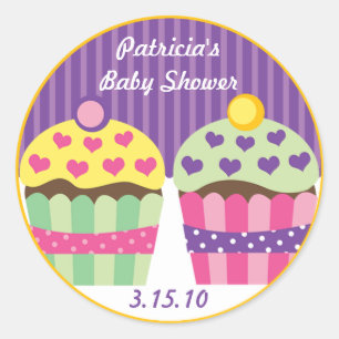 Etiqueta dos cupcakes do coração