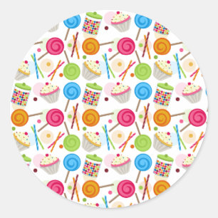 Etiqueta dos doces & do selo do envelope do teste