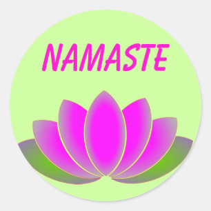 Etiqueta dos lótus de Namaste