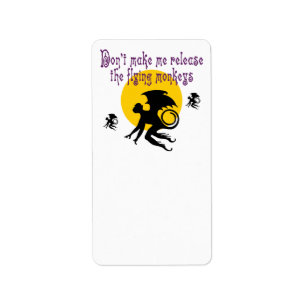Etiqueta dos macacos do vôo