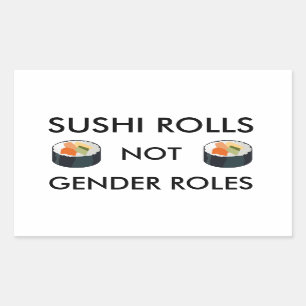 Etiqueta dos papéis do género de Rolls do sushi