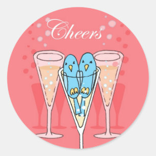 Etiqueta dos pássaros de Champagne