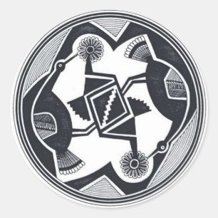 Etiqueta dos pássaros de Mimbres