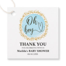 Etiqueta Dourada Confetti Baby Boy Favor Chá
