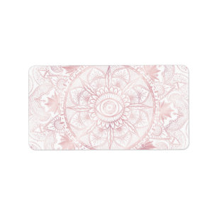 Etiqueta Dourada Lua Sun Mandala Celestial Design